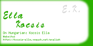 ella kocsis business card